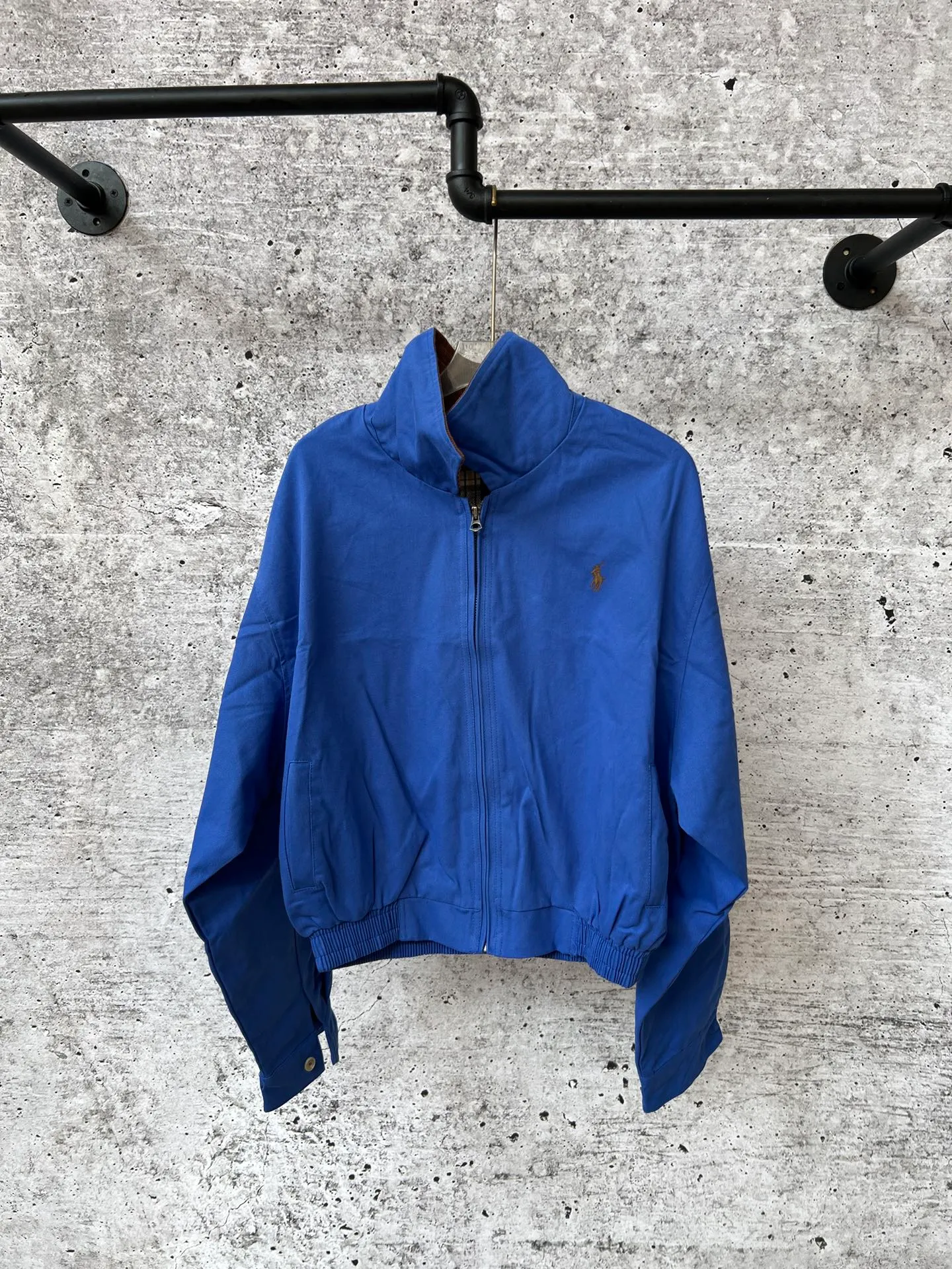 P310 Ralph Lauren women's autumn short wide jacket, short wide version with loose bust, elongated upper body effect, lining with plaid fabric, corduroy contrast collar added to the collar to make it more personalized, imported embroidered pony logo, fine workmanship and customized hardware accessories